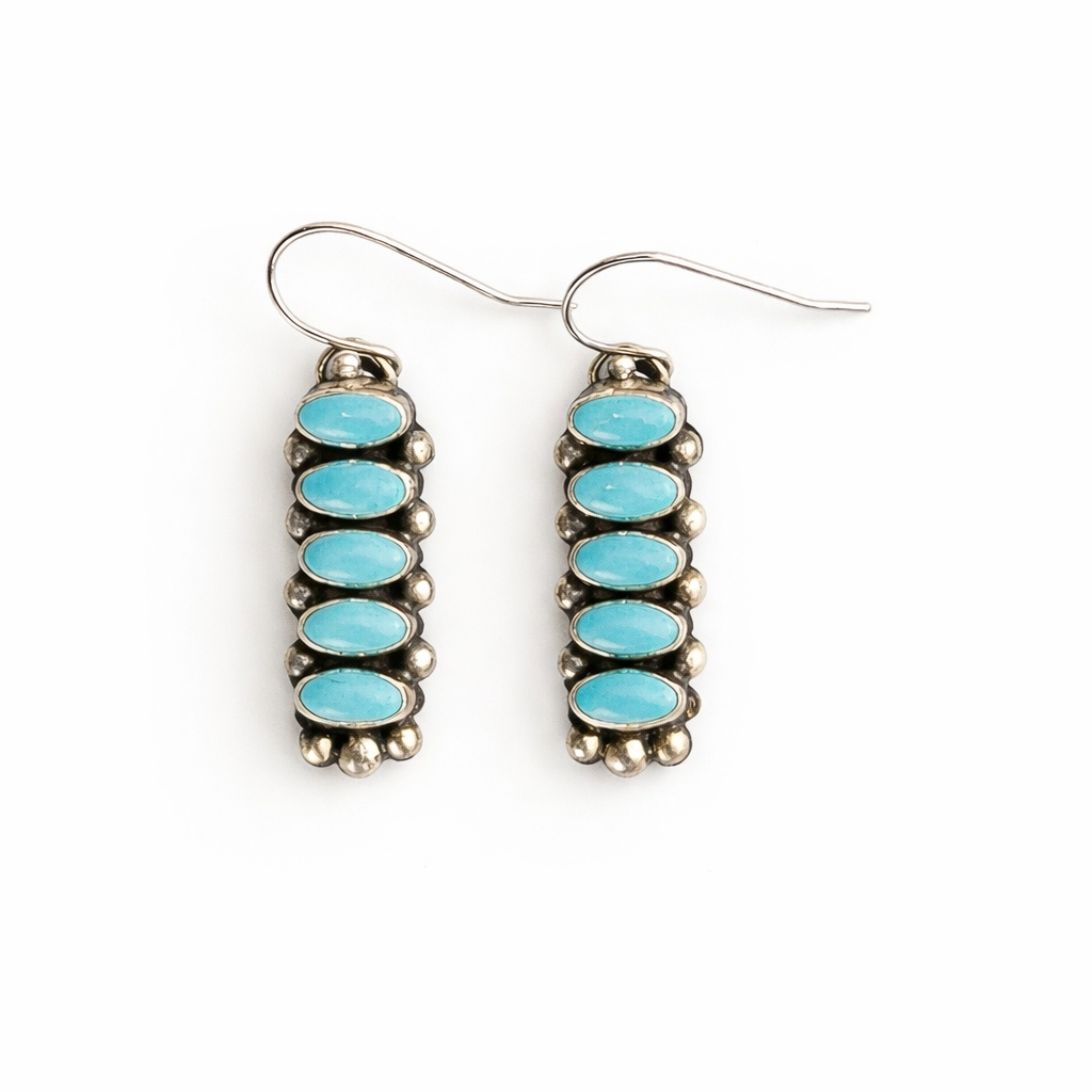 Turquoise Ladder Drop Earrings