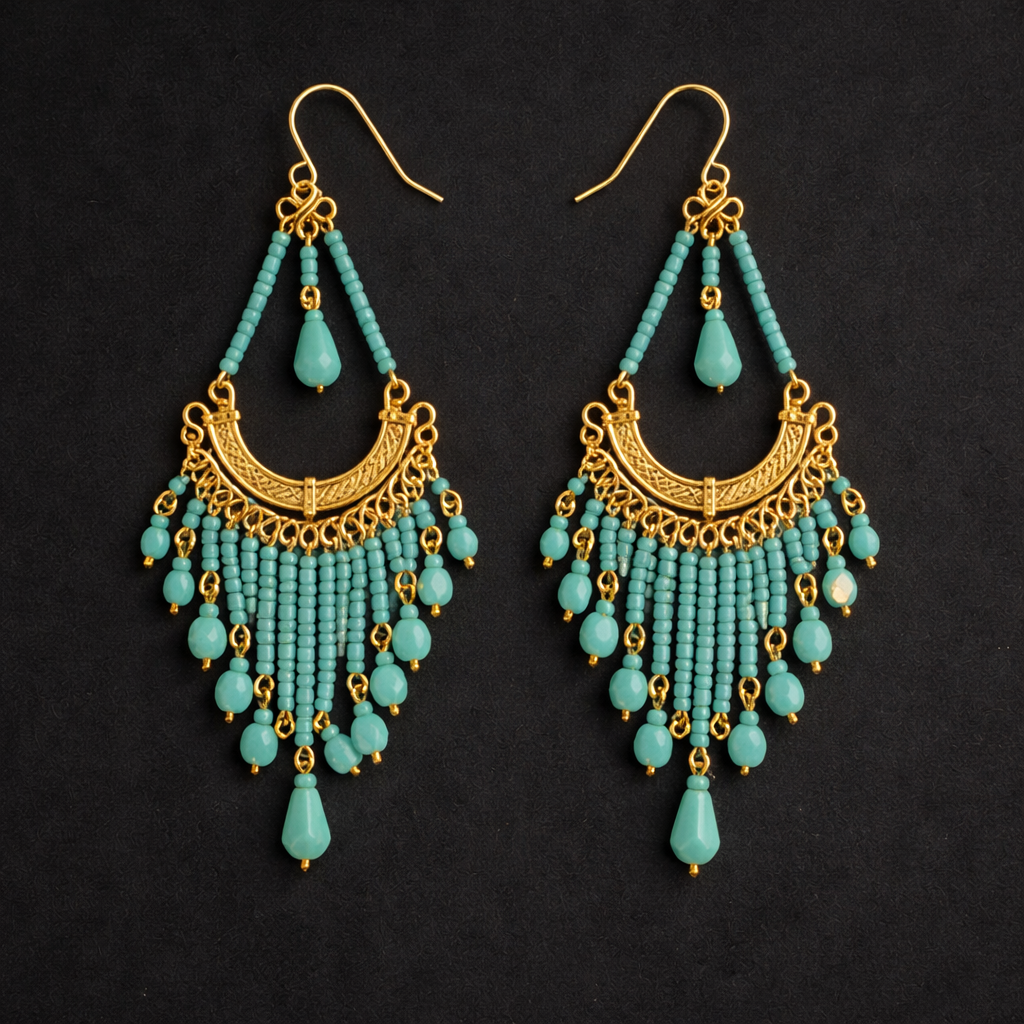 Turquoise Oasis Chandelier Earrings