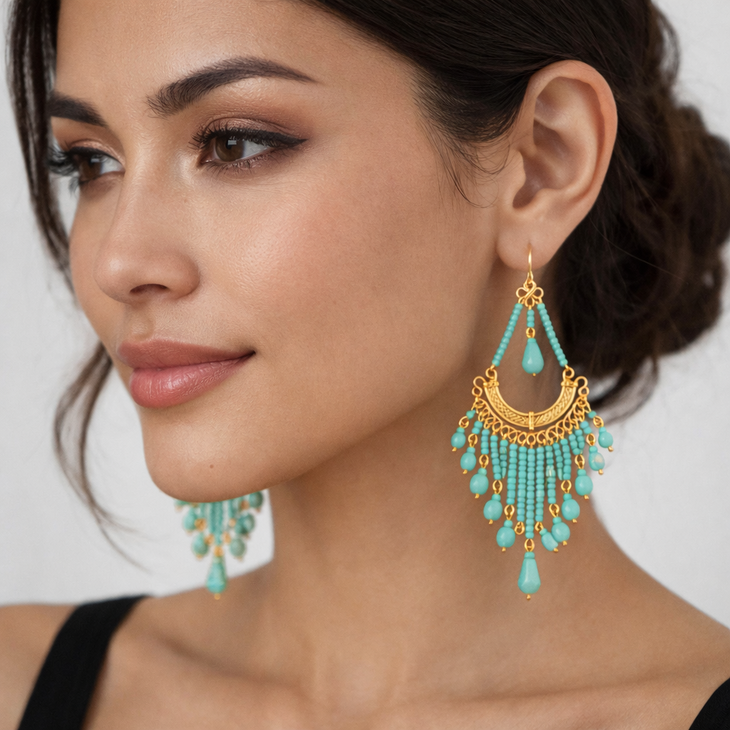 Turquoise Oasis Chandelier Earrings