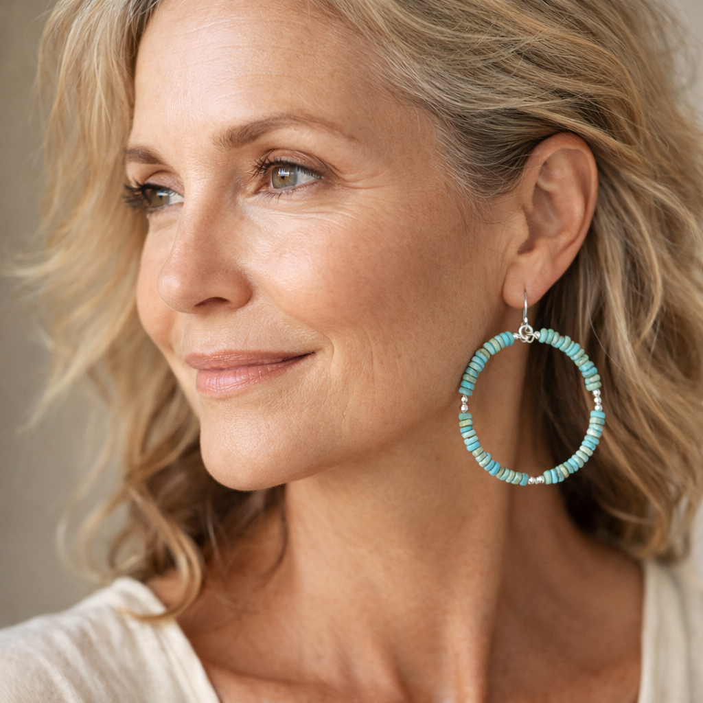 Sonoran Sky Turquoise Hoops
