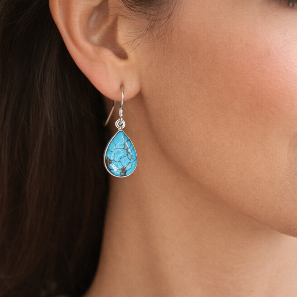 Turquoise Rain Drop Earrings