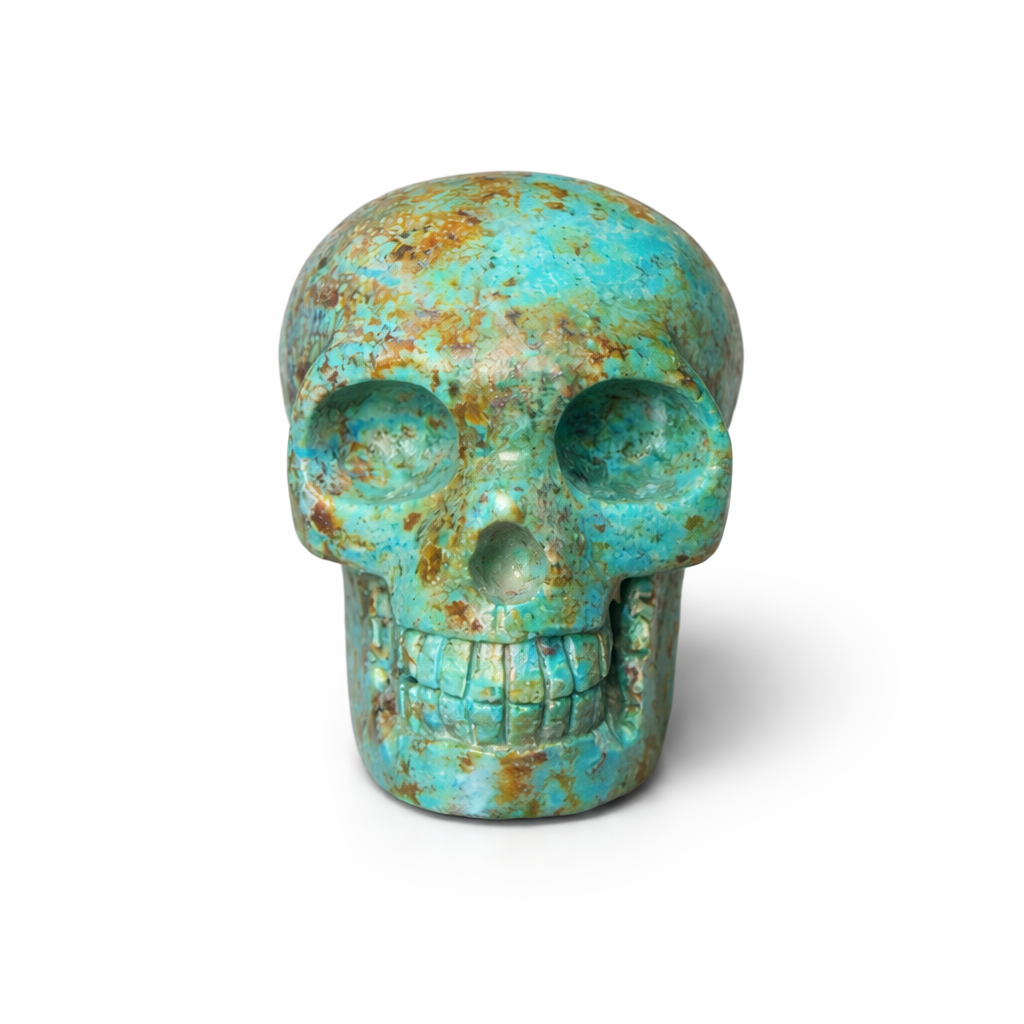 Turquoise Skull Carving