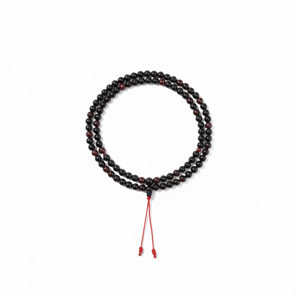 Red Jade Mala – Handcrafted in Dharamsala, India