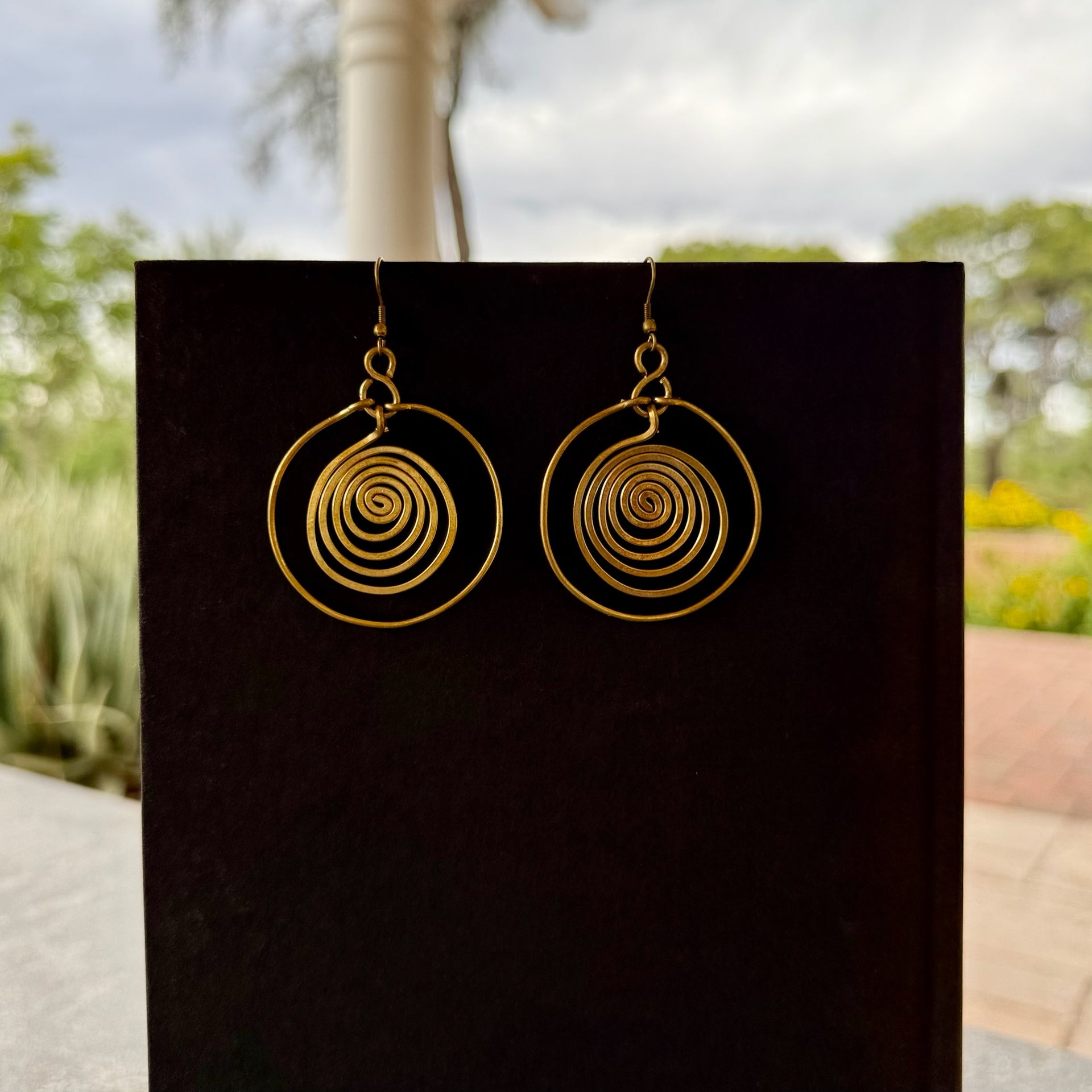 Golden Spiral Earrings