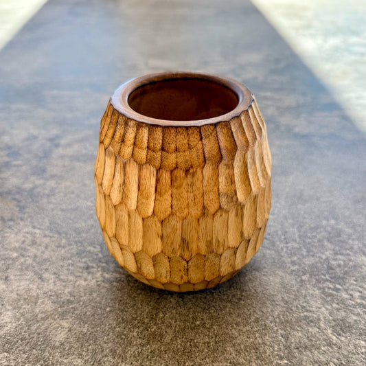 Thai Hand-Carved Mango Wood Mini Vessels