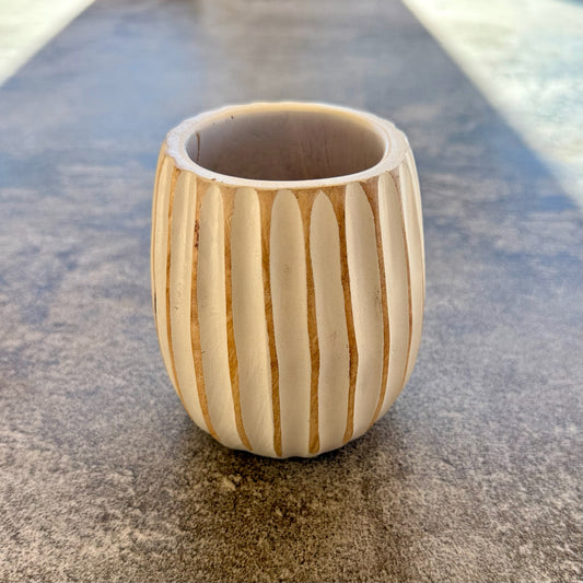 Thai Hand-Carved Mango Wood Mini Vessels