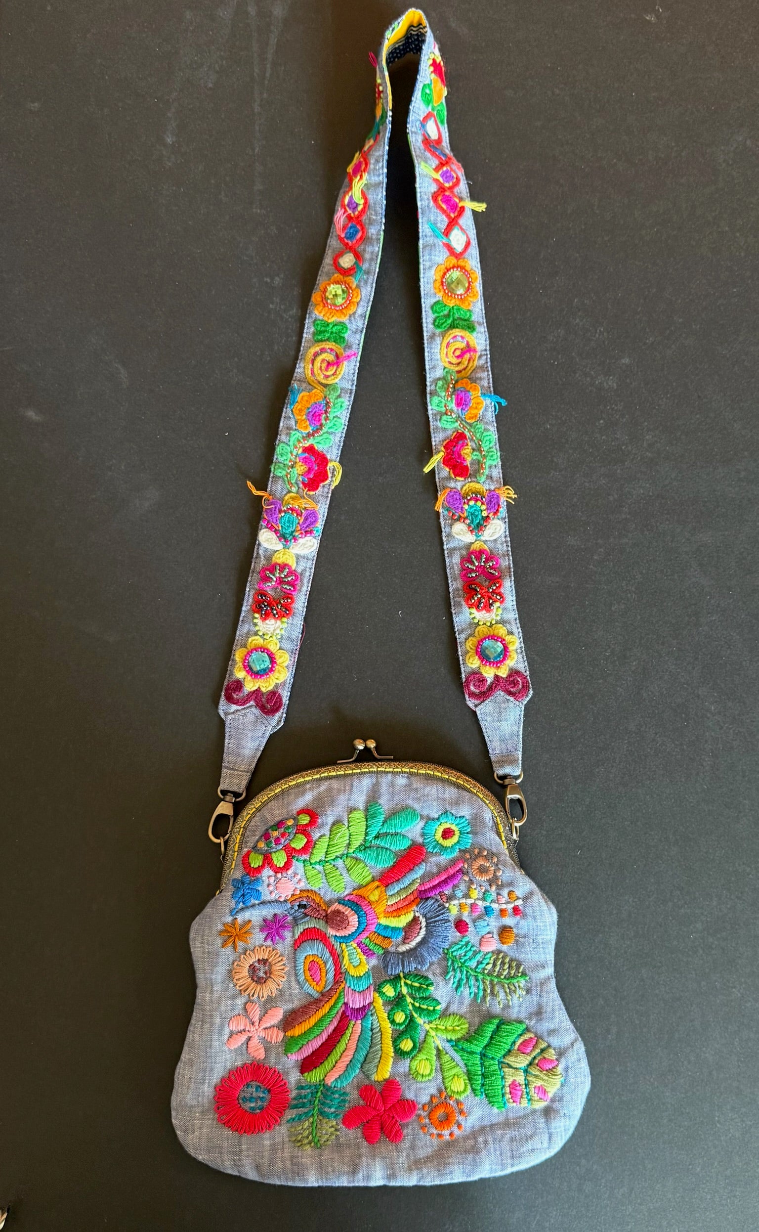 Hand-Embroidered Artisan Purse