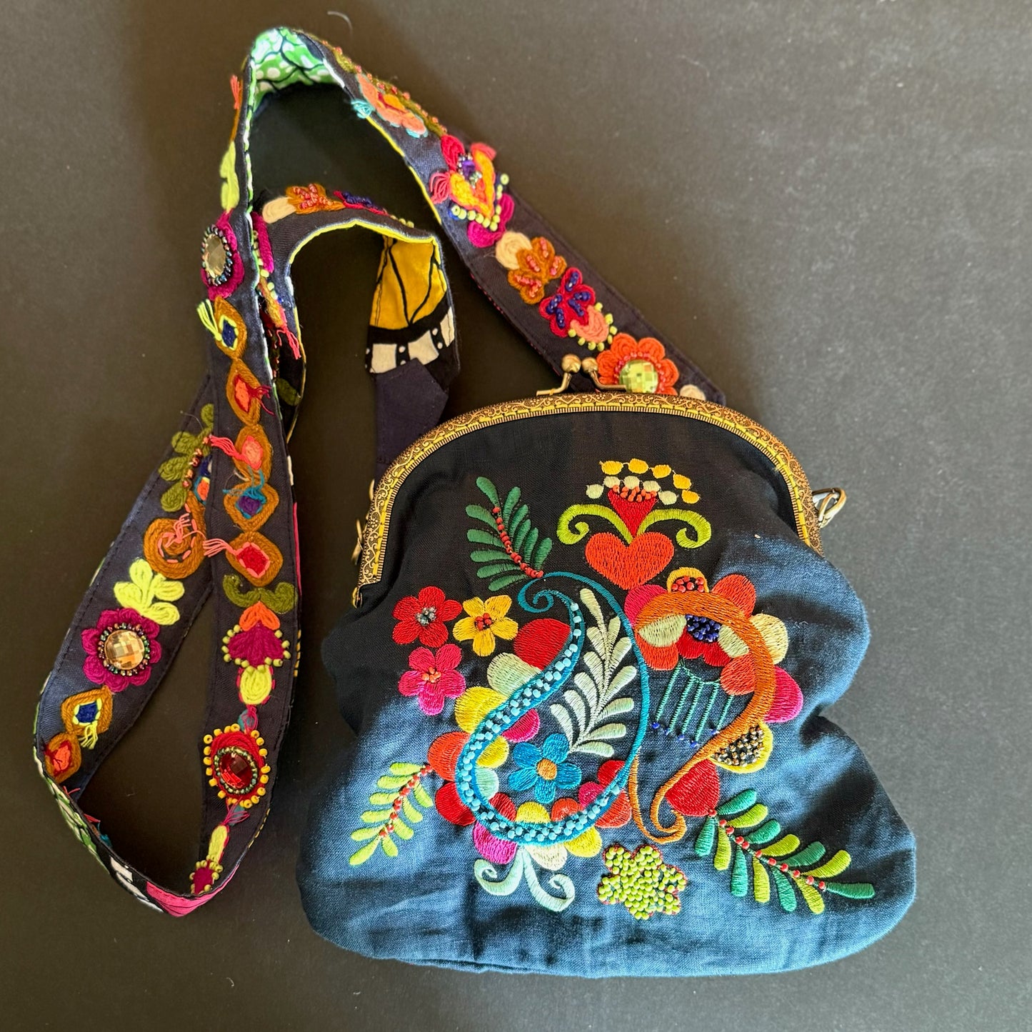 Hand-Embroidered Artisan Purse