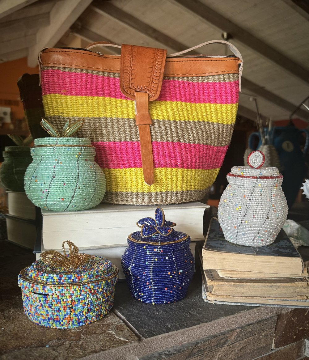 Handmade Beaded Jars With Lid