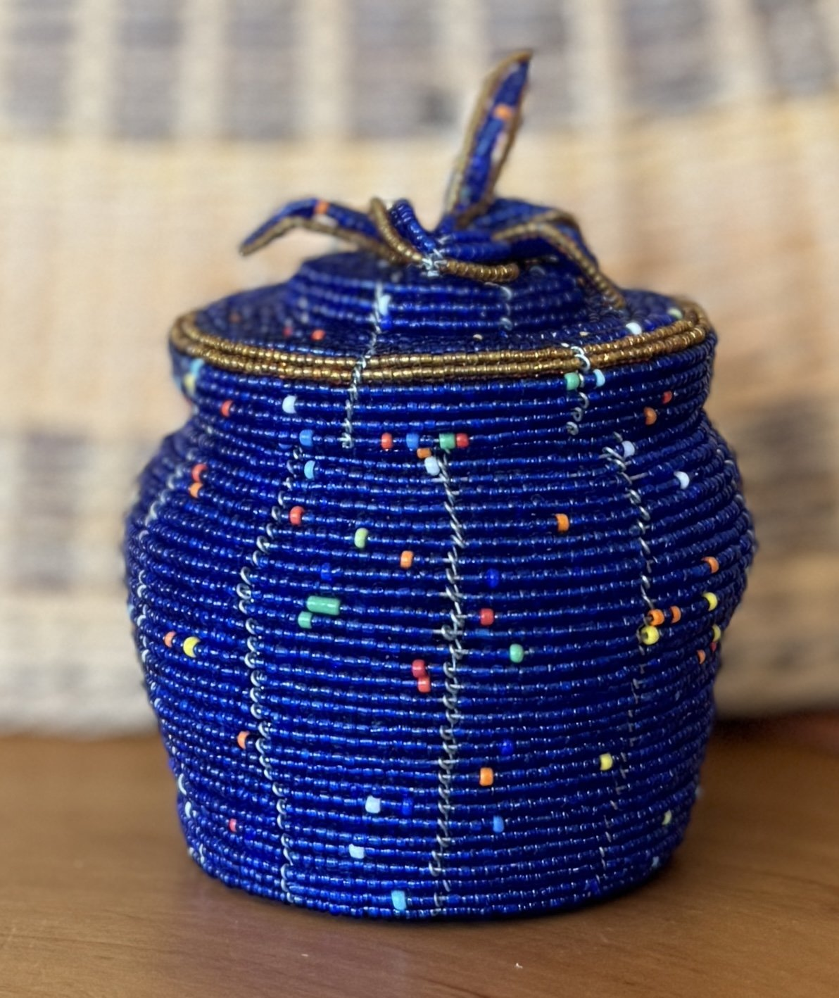 Handmade Beaded Jars With Lid